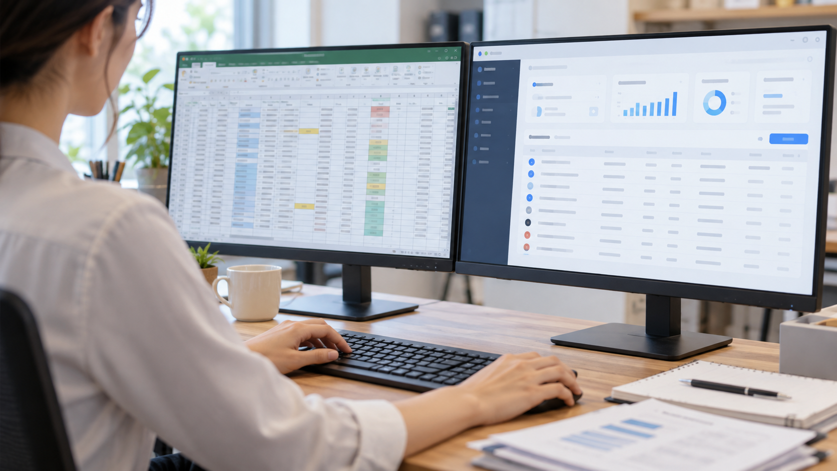 Excel管理からWebアプリへ移行する業務のイメージ